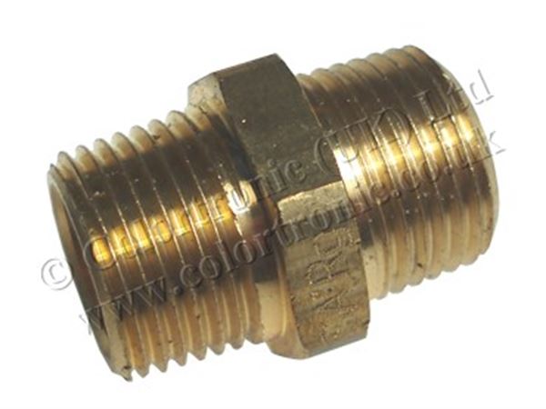 Picture of BRASS EQUAL NIPPLE 3/8" FOR BLOWBACK